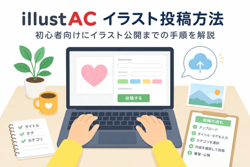 イラストACの投稿方法｜初心者向けにイラスト公開までの手順を解説