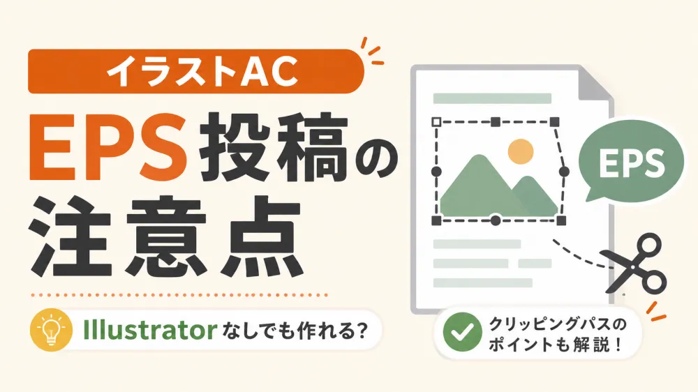 EPSとは？イラストACに投稿するときの注意点｜Illustratorなしでも作れる？