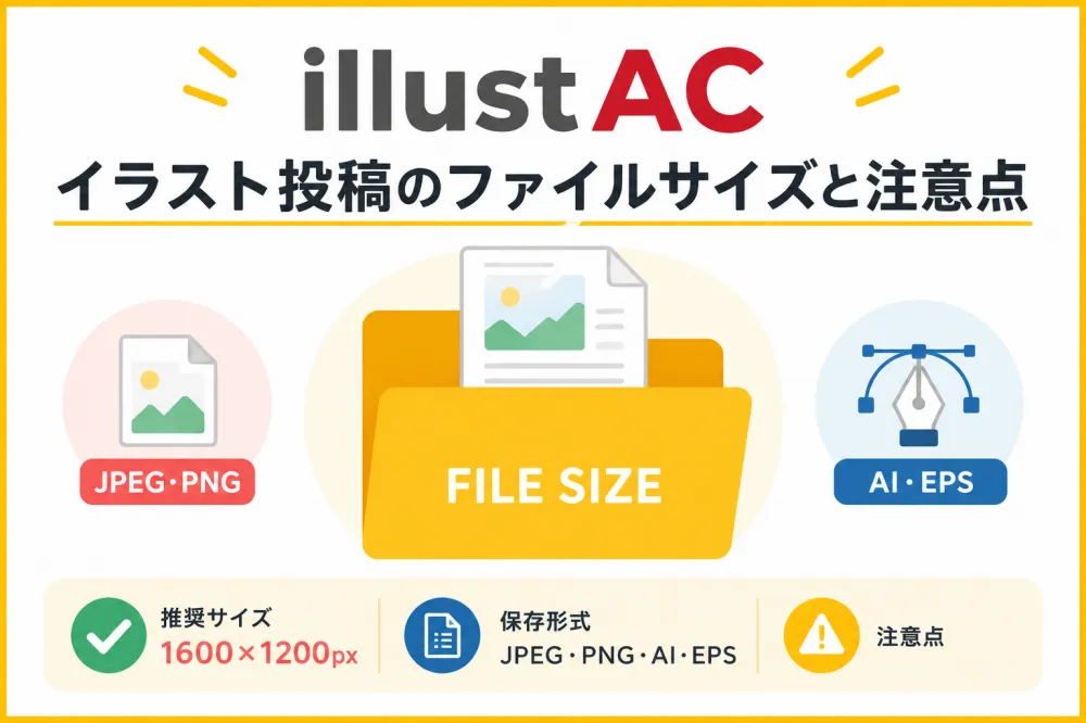 イラストACの投稿サイズは？推奨サイズ・保存形式・注意点を解説