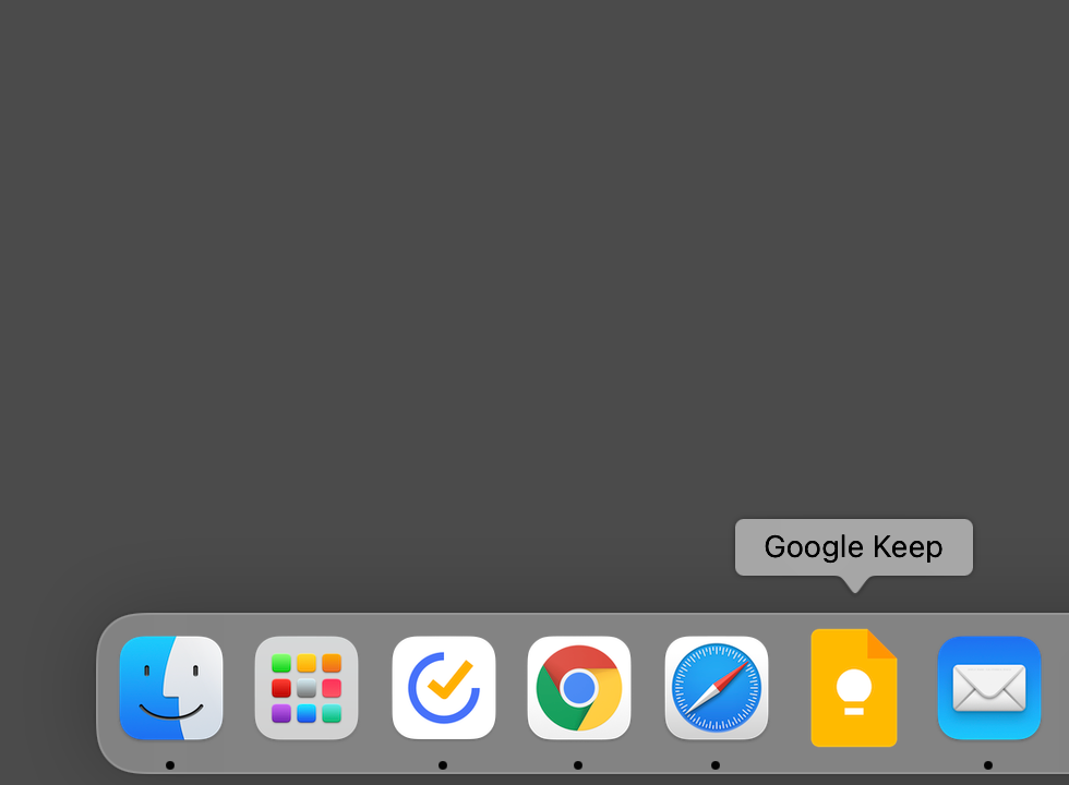 Chromeアプリが表示されたら、「Google Keep」をドラッグしてDocに入れるだけです